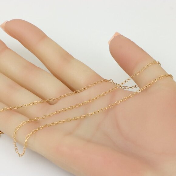 Delicate Rose Gold Plated Brass Chain Necklace, XPNL0253 - Picture 6 of 12